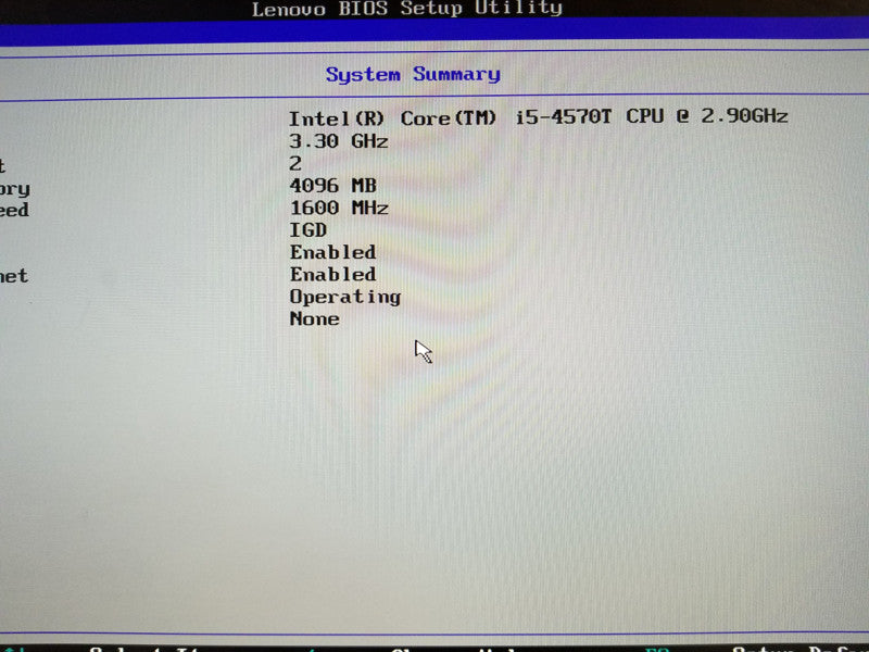 Lenovo M93p/ i5-4570T@2.9GHz / 4GB RAM / NO HDD-SDD