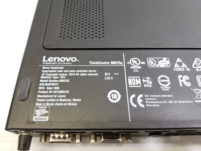Lenovo ThinkCentre M625q  AMD E2-9000e RADEON R2, 4Gb RAM, no HDDs