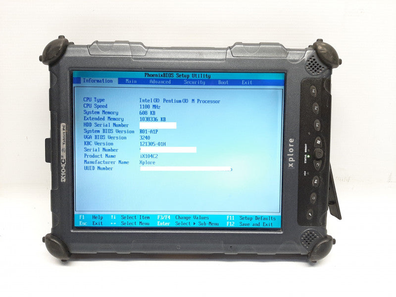 xplore ix104C2 Tablet PC Pentium M @ 1.1GHz 1GB RAM 80GB HDD.