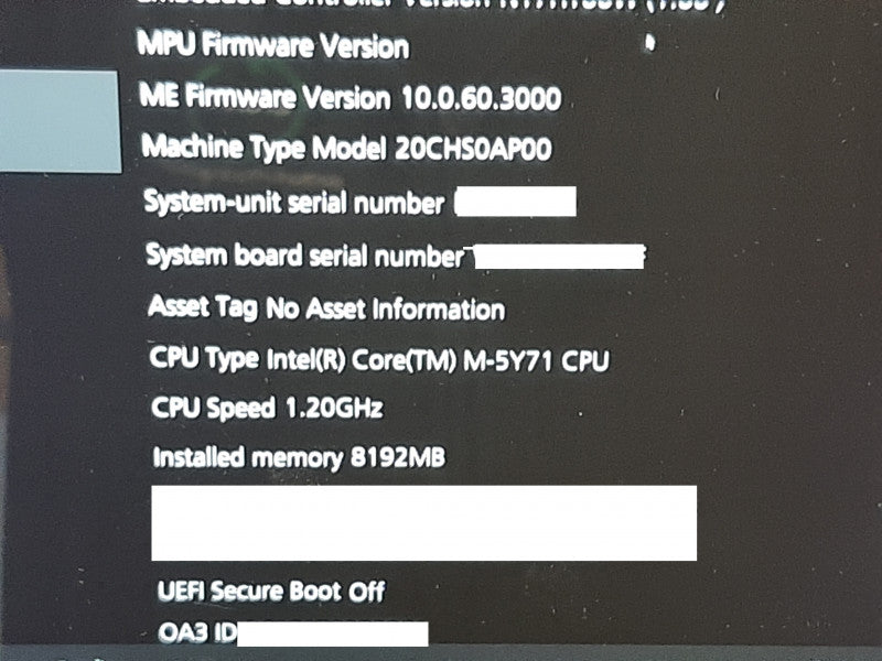 Lenovo ThinkPad Helix 2 TP00065A Core M-5Y71@1.2GHz 8GB RAM 256GB SSD