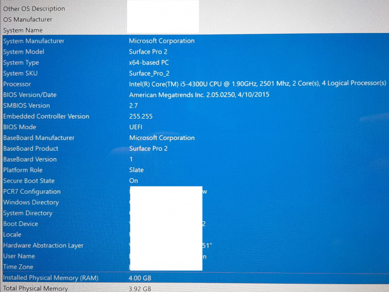 Surface Pro 2 i5-4300U @2.5GHz 4GB RAM 128GB SSD w/ Purple Keyboard