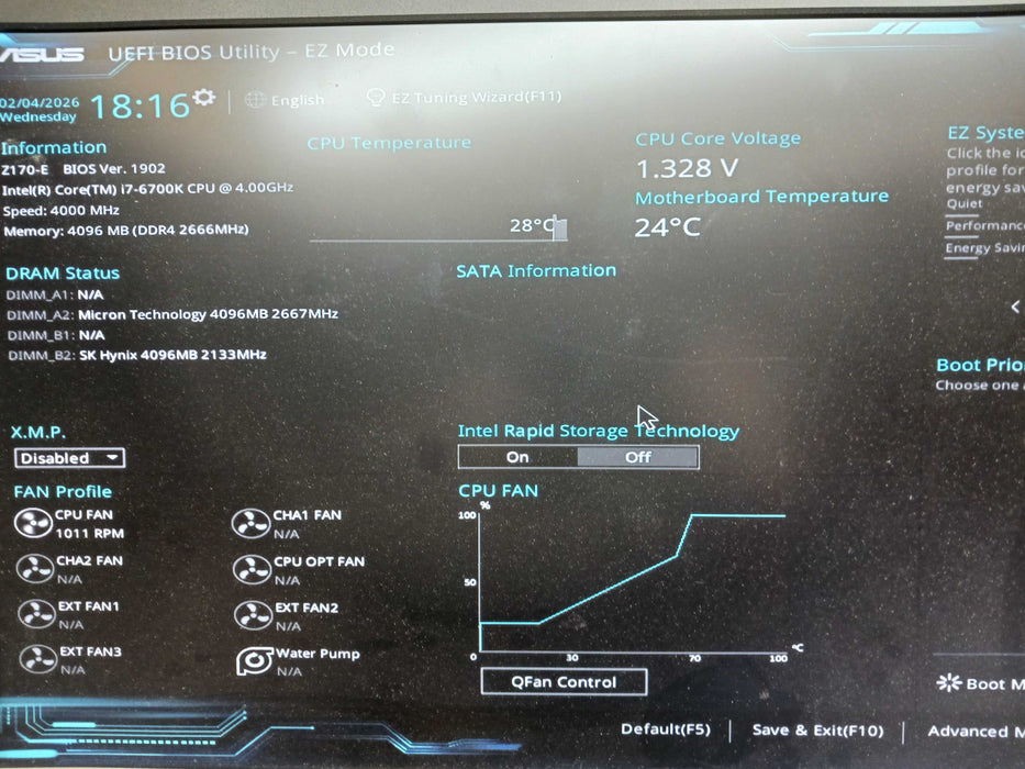 Asus Z170-E Motherboard & Intel i7-6700K CPU 8GB DDR4 READ