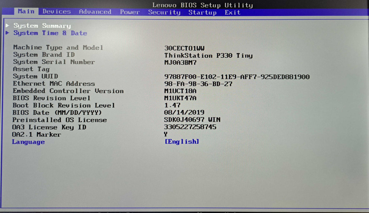 Lenovo ThinkStation P330 Tiny i5-8600T 16GB RAM 256GB NVMe Quadro P620 )