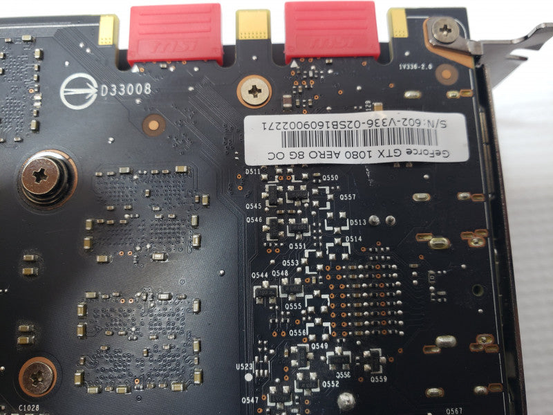 MSI AERO GeForce GTX 1080 8G OC Graphics card Core Failure for parts AS-IS
