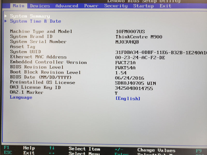 Lenovo ThinkCentre M900 Mini PC, Core I5-6500T 2.5GHz, 4GB DDR4, No HDD, SEE