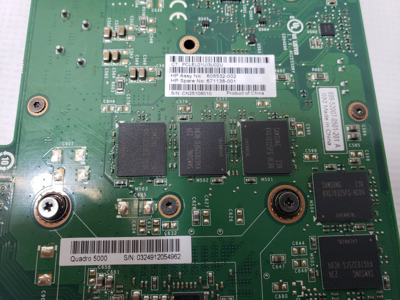 NVIDIA Quadro 5000 2x Display Ports 1x DVI Port Graphics Card