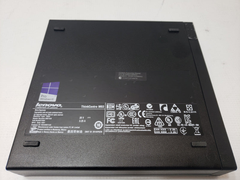 Lenovo ThinkCentre M93p mini pc, Core I7-4765T 2.0GHz, 4GB DDR3, 128GB SSD