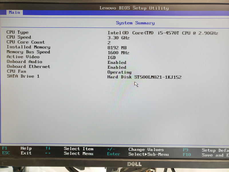 Lenovo ThinkCentre M93p mini PC, Core I5-4570T 2.9GHz, 8GB DDR3, 500GB HDD