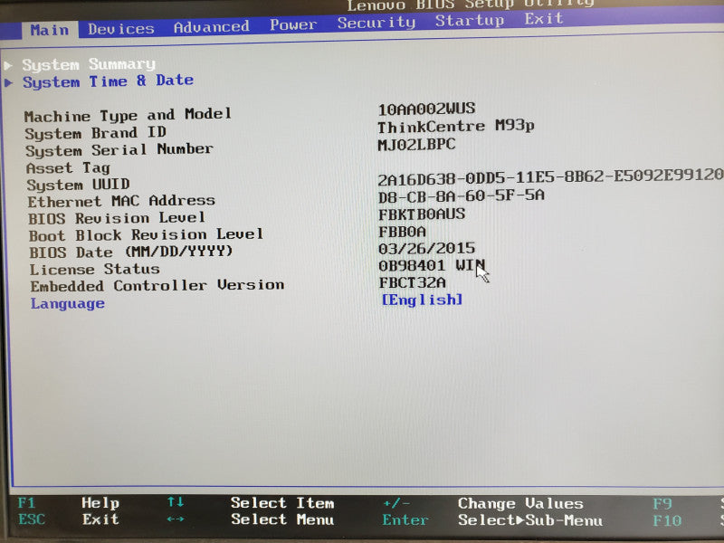 Lenovo ThinkCentre M93p mini PC, Core I5-4570T 2.9GHz, 8GB DDR3, 240GB SSD