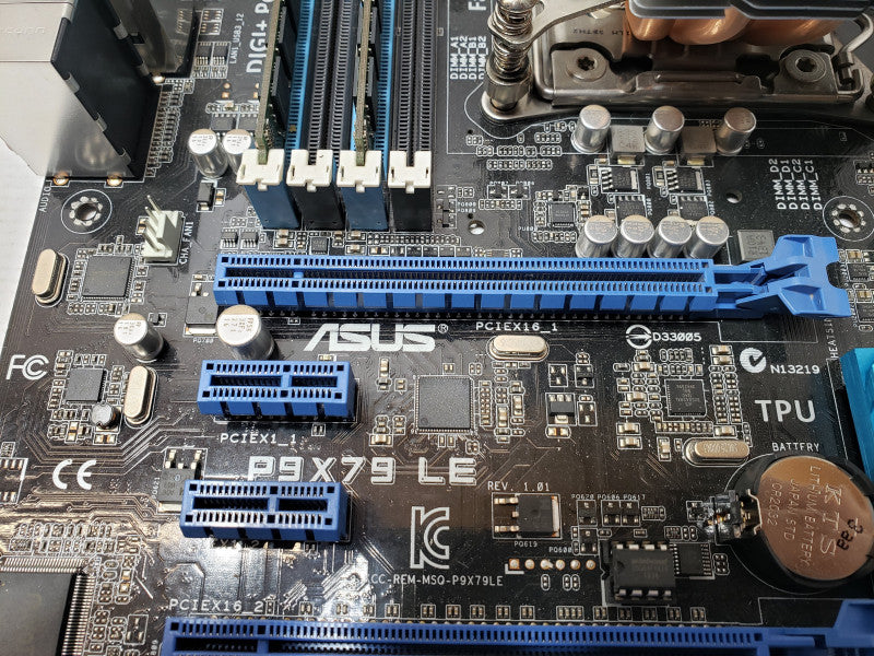 Asus P9X79 LE Desktop Board with Core I7-3820 3.6GHz, 16GB DDR3, No I/O Back Cover