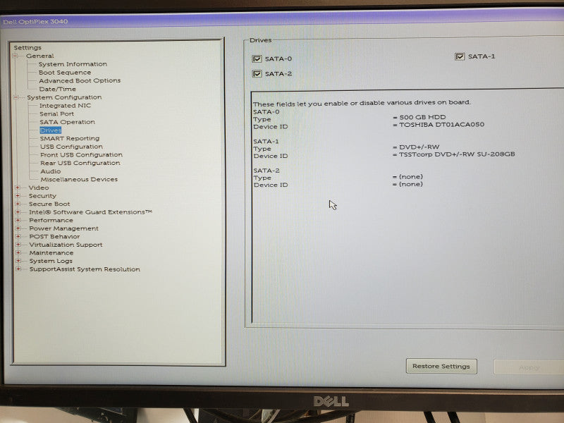 Dell Optiplex 3040, Core I5-6500 3.2GHz, 8GB DDR4, 500GB HDD