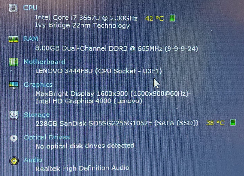 Lenovo ThinkPad X1 Carbon i7-3667U 2.0GHz 8GB RAM (SOLDERED) 256GB SSD 14\\"