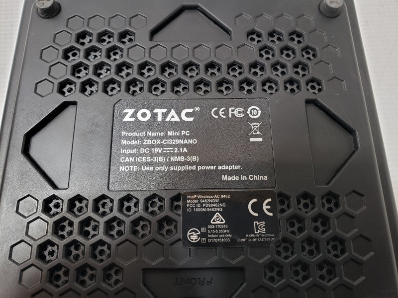 Zotac ZBOX-CI329NANO Mini PC, Celeron N4100 1.1GHz, 4GB DDR3, No HDD, No AC Adapter
