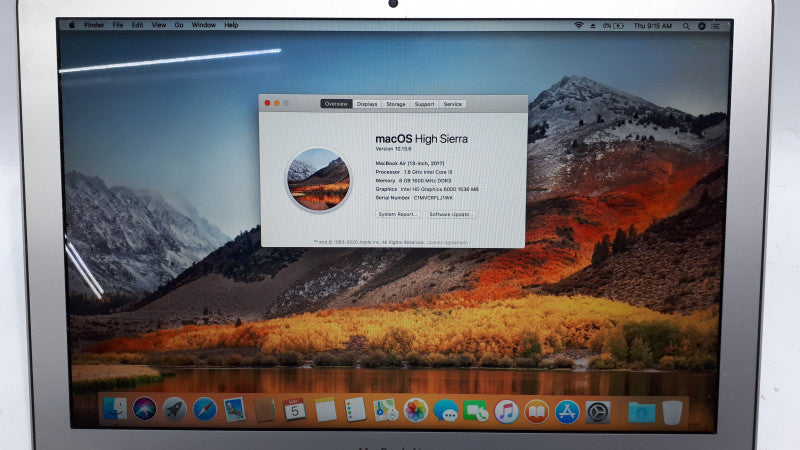 Apple MacBook Air 2017, i5-5350U 1.8GHz, 8GB DDR3, 256GB SSD
