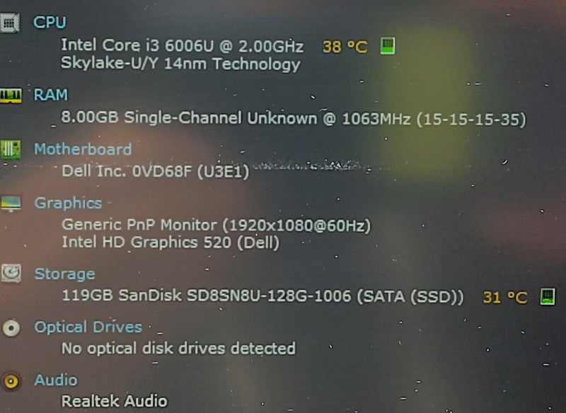 Dell Latitude 3490   i3-6006U 2.GHz 8GB RAM 128GB SSD  14\\"