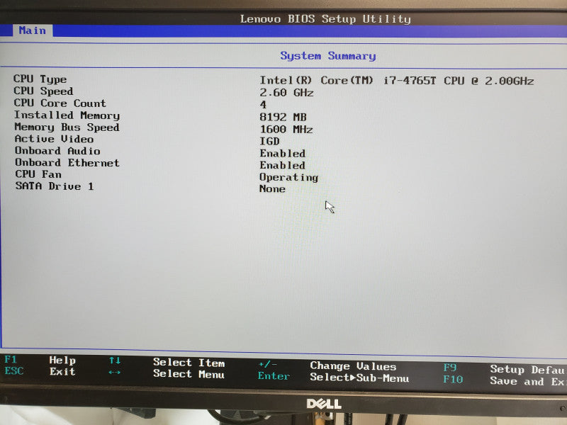 Lenovo ThinkCentre M93p Mini PC, Core I7-4765T 2.0GHz, 8GB RAM, No HDD/Antenna/AC Adapter