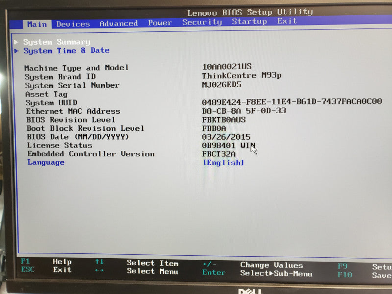 Lenovo ThinkCentre M93p Mini PC, Core I7-4765T 2.0GHz, 8GB RAM, 128GB SSD, No Antenna/AC Adapter