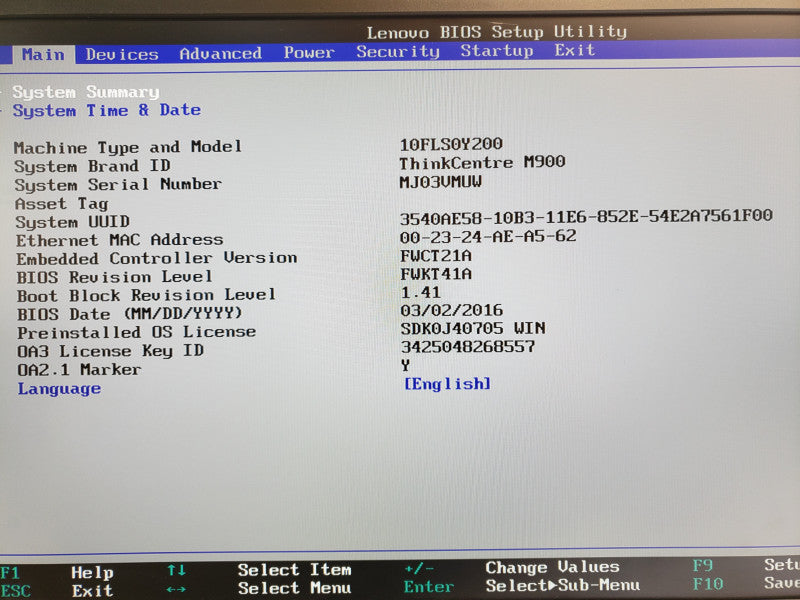 Lenovo ThinkCentre M900,Core I7-6700T 2.8GHz, 8GB DDR4, 512GB SSD, No Power Adapter/Antenna