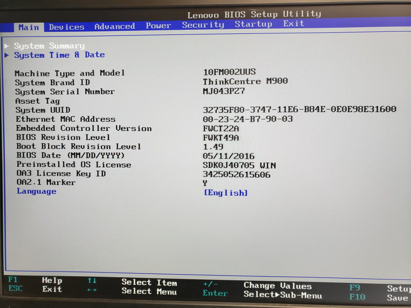 Lenovo ThinkCentre M900, Core I5-6500T 2.5GHz, 4GB DDR4, 500GB HDD/Power Adapter/Antenna