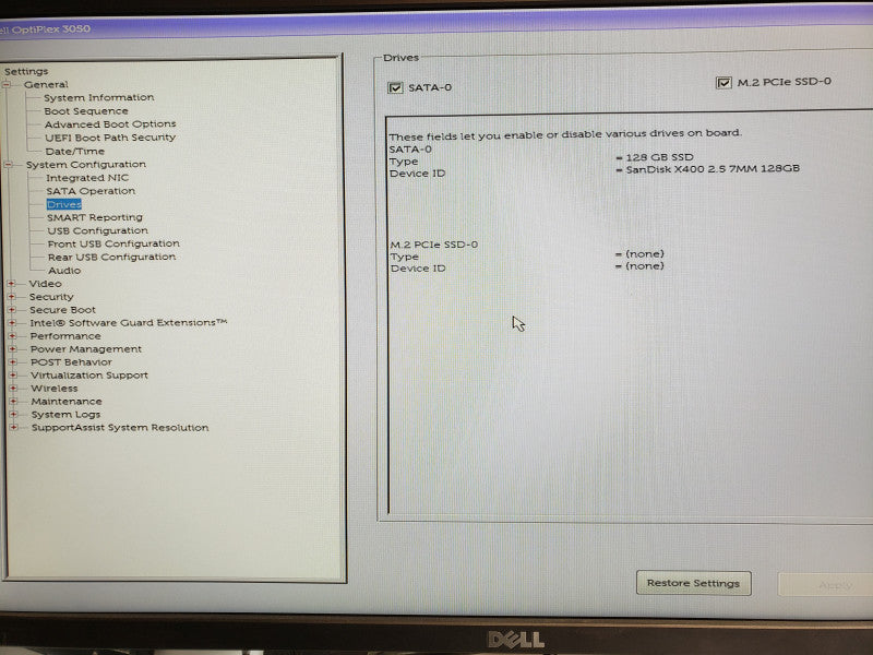 Dell OptiPlex 3050 Mini PC, Core I5-7500T 2.7GHz, 4GB DDR4, 128GB SSD, No Antenna/Power Adapter