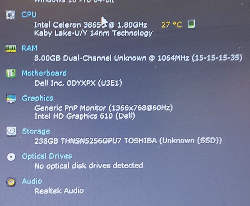 Dell Latitude 3490 Intel Celeron 3865U 1.6GHz 8GB RAM 256GB SSD 14\\"