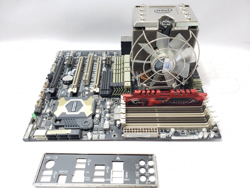 Asus Sabertooth X58 Desktop Board with Core I7-X990 3.47GHz, 4GB RAM, Back I/O cover
