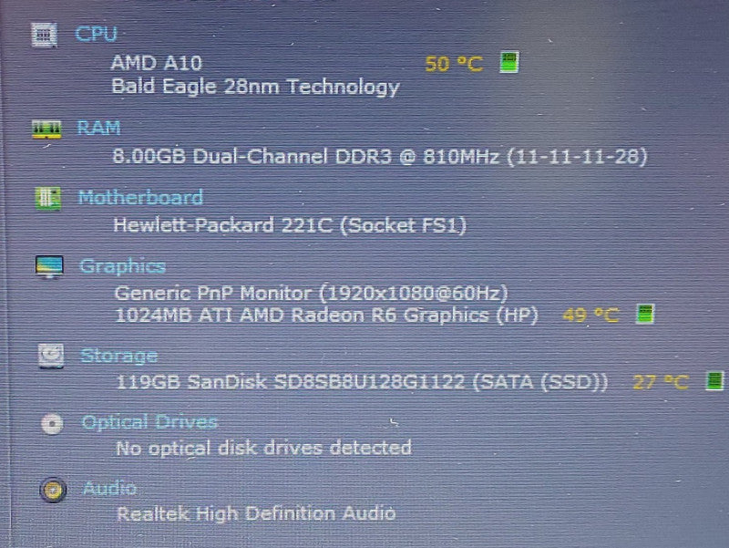 HP EliteBook 755 G2 AMD A10 Pro-7350B 2.10GHz 8GB RAM