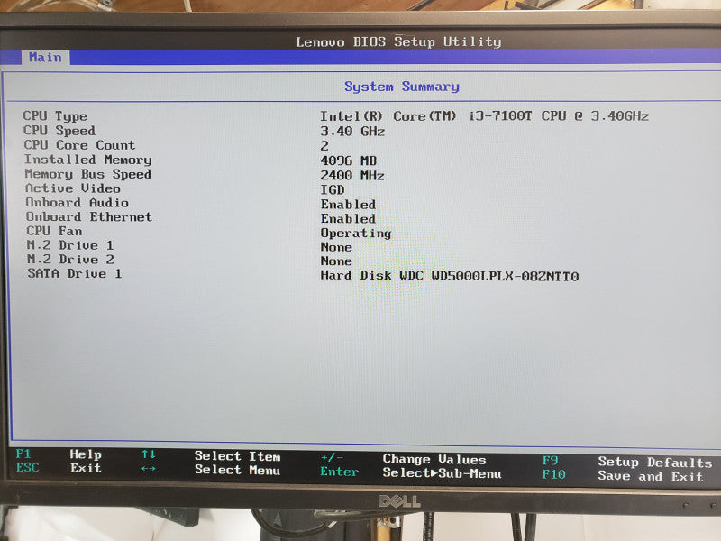 Lenovo ThinkCentre M710q, Core I3-7100T 3.4GHz QC, 4GB DDR4, 500GB HDD, No Antenna/Power Adapter