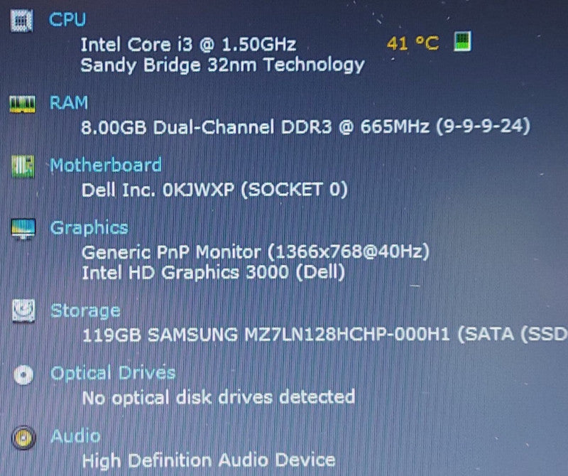 Dell Latitude 3330   i3-2375M 1.5Ghz 8GB RAM 128GB SSD 13.3\\"