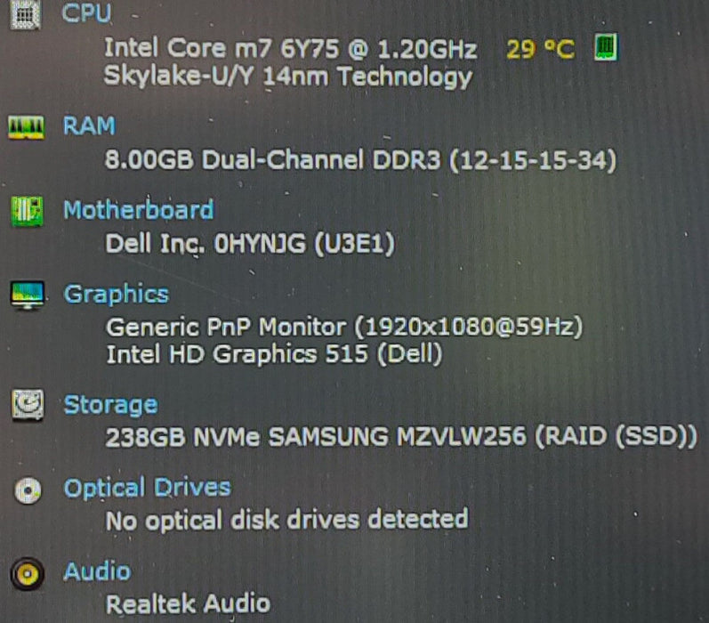 Dell Latitude 7370 Intel Core M7-6Y75 8GB RAM 256GB SSD 13.3\\"
