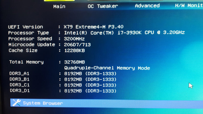 Custom PC- ASUS X79 Extreme4-M w/ i7-3930K 3.2GHz, 32GB DDR3