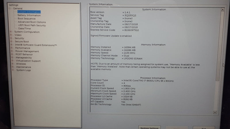 Dell Latitude 5290 2-in-1 Tablet i7-8650U 1.9GHz 16GB RAM 128GB M.Sata, Battery Bulge