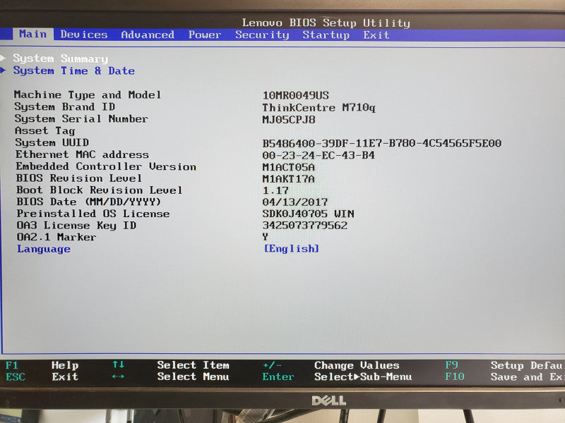Lenovo ThinkCentre M710q mini, Core I3-6100T 3.2GHz, 4GB DDR4, No HDD/Power adapter/Antenna