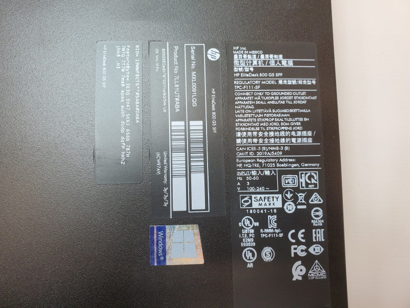 HP EliteDesk 800 G5 SFF Intel i7-9700, 8GB Ram
