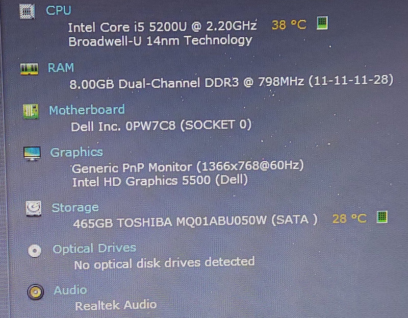 Dell Latitude 3450 i5-5200U 2.2GHz 8GB RAM 500GB HDD 14\\"