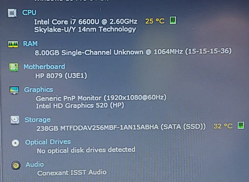HP EliteBook 840 G3 i7-6600U 2.6GHz 8GB RAM 256GB SSD 14\\"