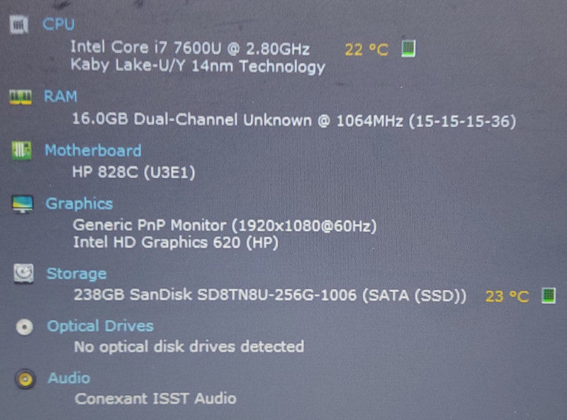HP EliteBook 840 G4 i7-7600U 2.8GHz 16GB RAM 256GB SSD 14\\"