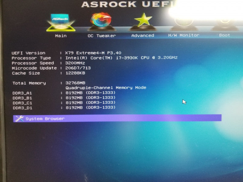 Motherboard CPU combo / X79 extreme4-M P3.40 / i7-3930K @ 3.80ghz / 32gb ram