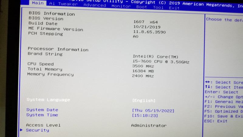 CPU/Mobo combo i5-7600 @ 3.50ghz / 16gb  ram / Prime Q270M-C Motherboard