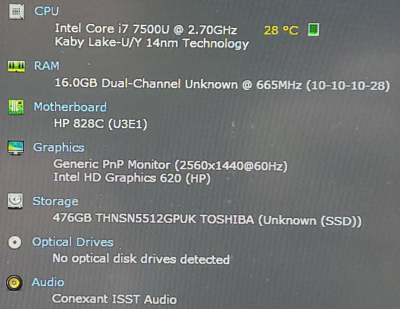 HP EliteBook 840 G4 i7-7500 2.7GHz 16GB RAM 500GB SSD 14\\"