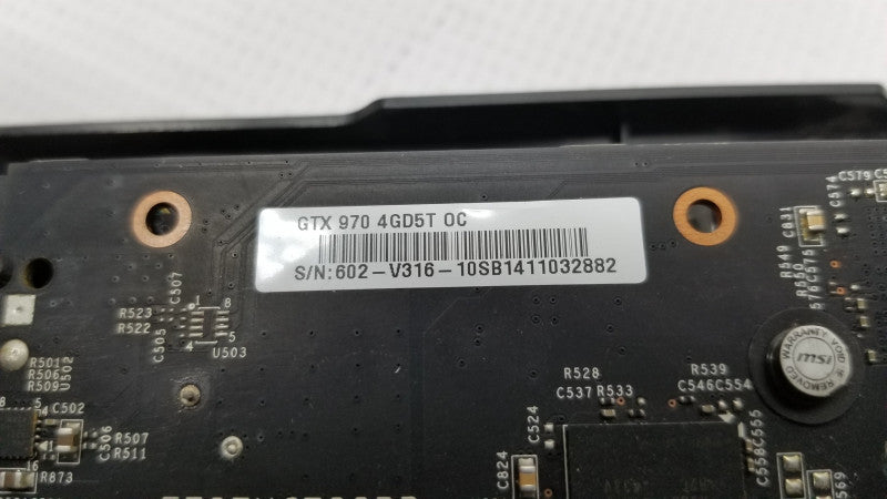 MSI GTX 970 4GB DDR5 OC / See notes