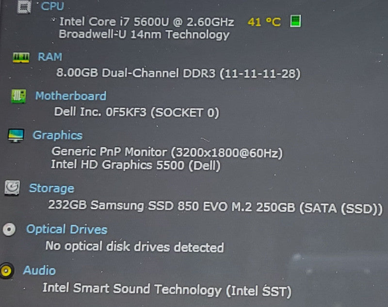 Dell XPS 13 9493 i7-5600U 2.6Ghz 8GB RAM 250GB SSD 13.3\\"