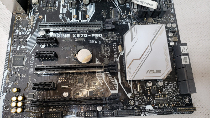 Asus Prime X370-Pro Desktop Board with AMD Ryzen 5 1600X six-Core CPU, No RAM/IO Back Cover