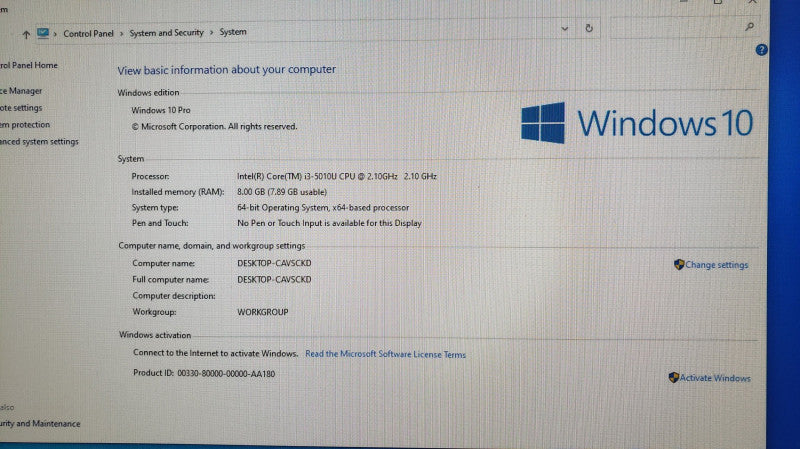 Intel NUC513MYHE Mini, Core i3-5010u 2.1GHz, 8GB DDR3, 120GB SSD, No Power Adapter