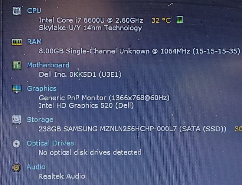 Dell Latitude 7280 i7-6600U 2.6GHz 8GB RAM 256GB SSD 12.5\\"