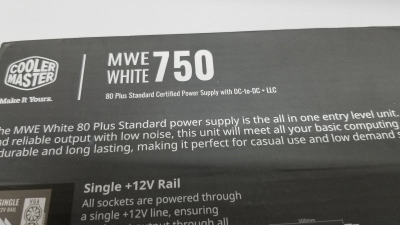 Coolermaster MWE 750 white 80+ Desktop Power Supply