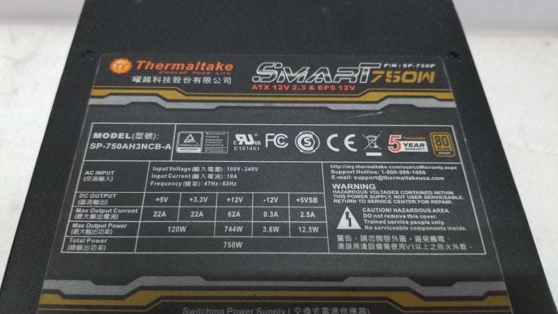 Thermaltake Smart 750W ATI Power Supply SP-750P 80+ Bronze