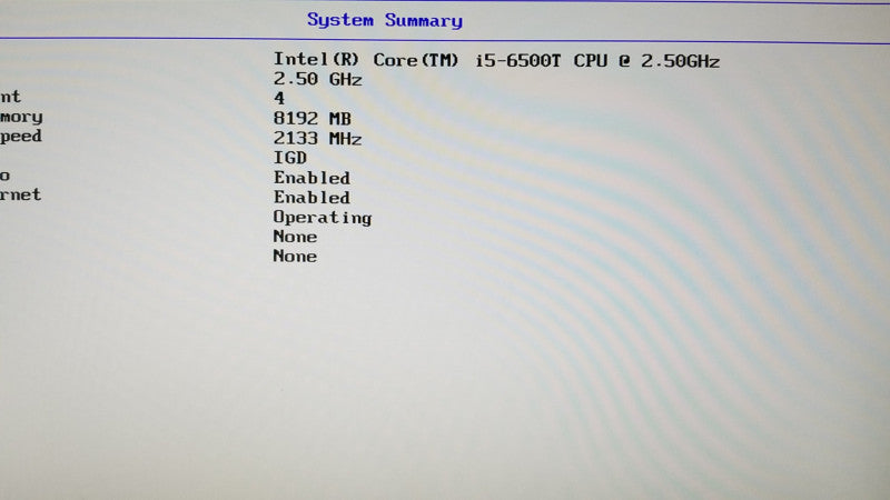Lenovo ThinkCentre M700 i5-6500T @ 2.50ghz / 8gb ram DDR4 / no HDDs