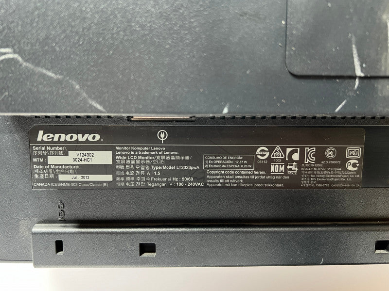 Lenovo LT2323pwA 23 inch 1920 x 1080 Wide Monitor