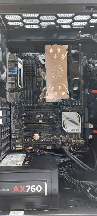 Custom PC- ASUS X99-A/USB3.1 Motherboard, 64GB DDR4, i7-5820K 3.3GHz, No HDD/GPU (Dented)